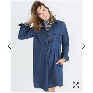 NWOT denim popover shirt dress